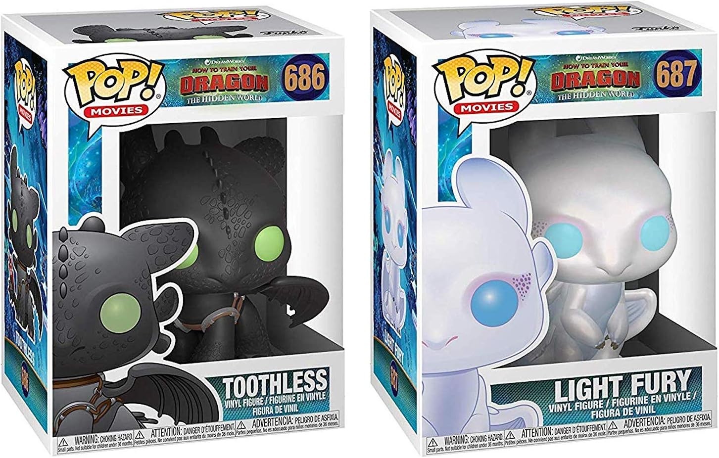 toothless and light fury pop