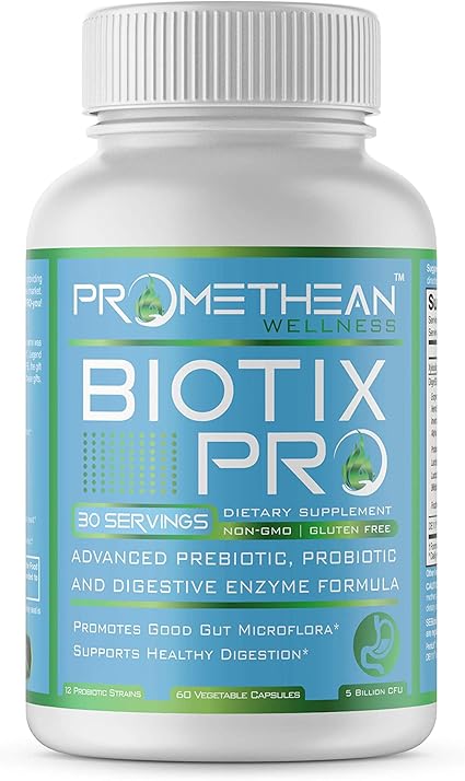 Amazon Com Biotix Pro Advanced Prebiotics And Probiotics Plus Digestive Enzymes Supplements For Men And Women Rebalance Your Gut Microbiome Health 60 Count Powder Capsules Supplement Health Personal Care