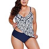 Wetopkim Womens Criss Cross Straps Tankini Set Open Back Tankini Swimsuit Soft Padding Wirefree Blue