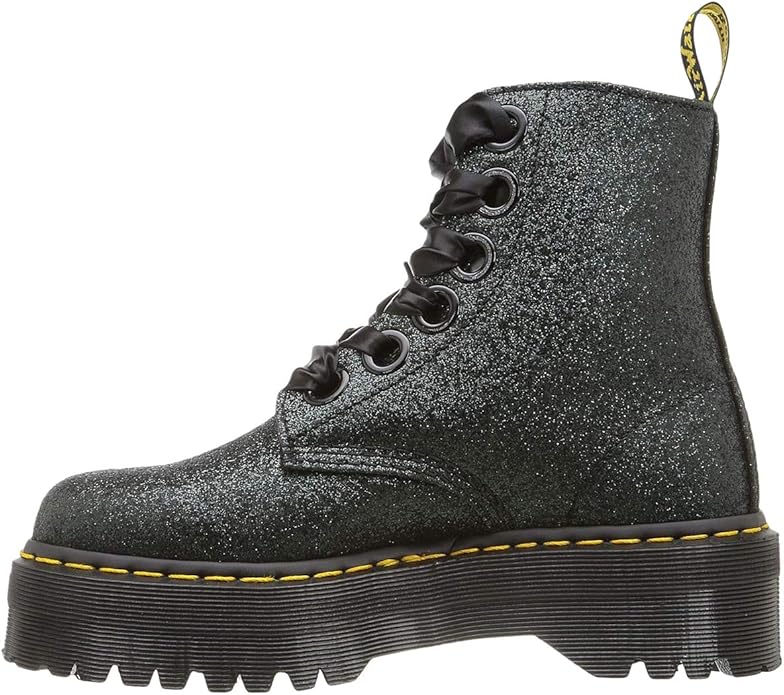 dr martens molly glitter black