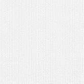 Manhattan Comfort NW48914 21" W x 33'L Natalie Series Vinyl Textured Paintable Stripes Design Large Wallpaper Roll, White
