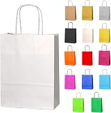 Thepaperbagstore 10 White Small Paper Party Bags With Handles 18x22x8cm