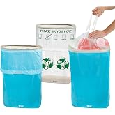 Party City Flings Plastic Bin (3-Pack) - Caribbean Blue (2) and Recycle (1) - 22 x 15 - Stylish &amp; Convenient Portable Waste Solution for Events &amp; Parties