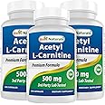 Best Naturals Acetyl L-Carnitine 500 Mg 120 Capsules (120 Count (Pack of 3))