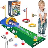 Liberry Kids Golf Set for 3 4 5 6 Years Old Boys Girls, Toddler Golf Clubs Set with Automatic Ball Returner, Glow Balls, Putting Mat, Indoor Outdoor Sports Toy Birthday Gift