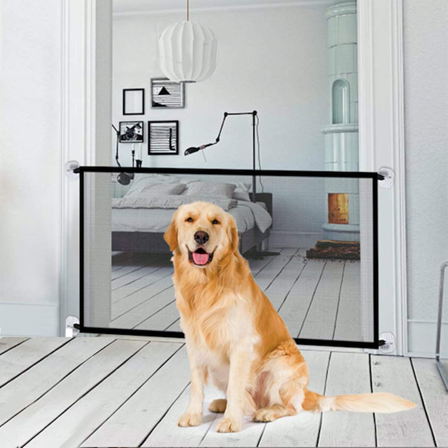 70.9"x28.3" Pet Gate, Baby Gate, Magic Gate Portable Folding mesh gate Safe Guard Isolated ，Indoor and Outdoor Safety Gate Install Anywhere : Baby