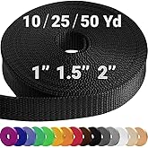 TECEUM 1"& 1.5"& 2" Webbing �C 10 25 50 Yards �C 40+ Colors �C Heavy Duty 1 Inch 1.5 Inch 2 Inch Webbing for Climbing Outdoors I