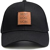 Qoyupuza Dog Mom Hat for Women, Best Dog MOM Baseball Cap, Mother's Day & Birthday Gifts for Dogs Lover Mom Black