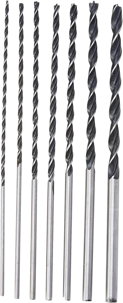 Neilsen CT3651 7pc Wood Drill Bit Set 4-12mm 300mm Long Woodworking Tools