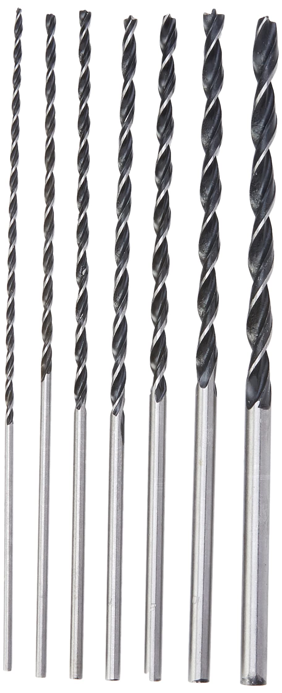 Neilsen CT3651 7pc Wood Drill Set - 4, 5, 6, 7, 8, 10, 12mm | 300mm Long | Ideal for Wood Working Applications