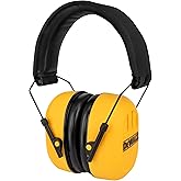 DEWALT DPG18 Reducer Passive Earmuff NRR28 Hearing Protection with Adjustable Padded Headband and Compact Folding Design