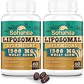 Spermidine Supplement 15 MG - 99% Purity, High Absorption, 1500 MG Fermented Wheat Germ Extract with Zinc & Thiamin, Spermidine for Men & Women - Cellular Renewal, Aging Defense, Energy, 120 Softgels