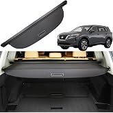 Liizoo Cargo Cover for Nissan Rogue 2021 2022 2023 2024-2026 Accessories Rear Trunk Cover Rear Trunk Security Cover Shielding Shade, Black, Not for Rogue Sport
