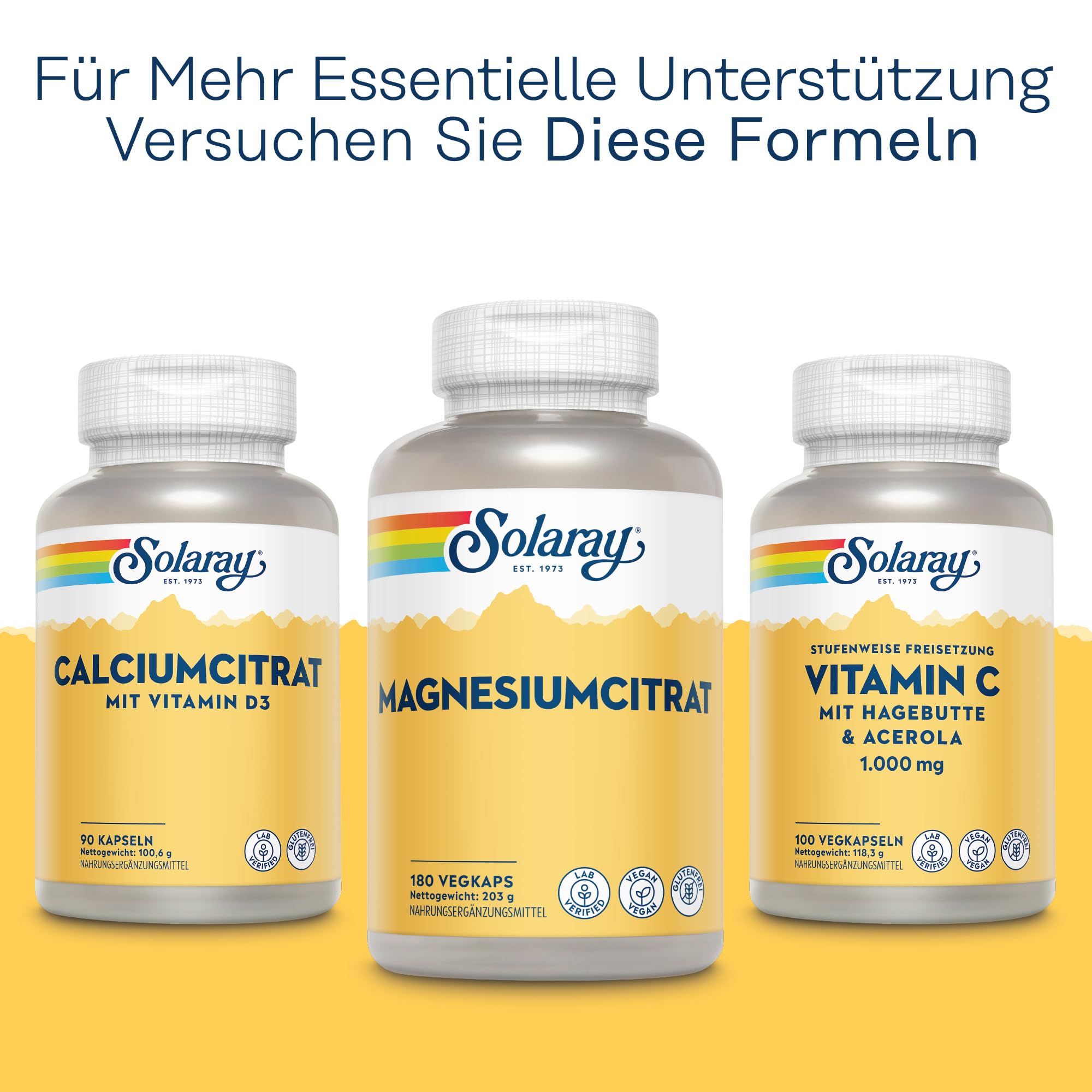 Solaray Magnesiumcitrat 400 mg, 180 vegane Kapseln, Chelatiert 8