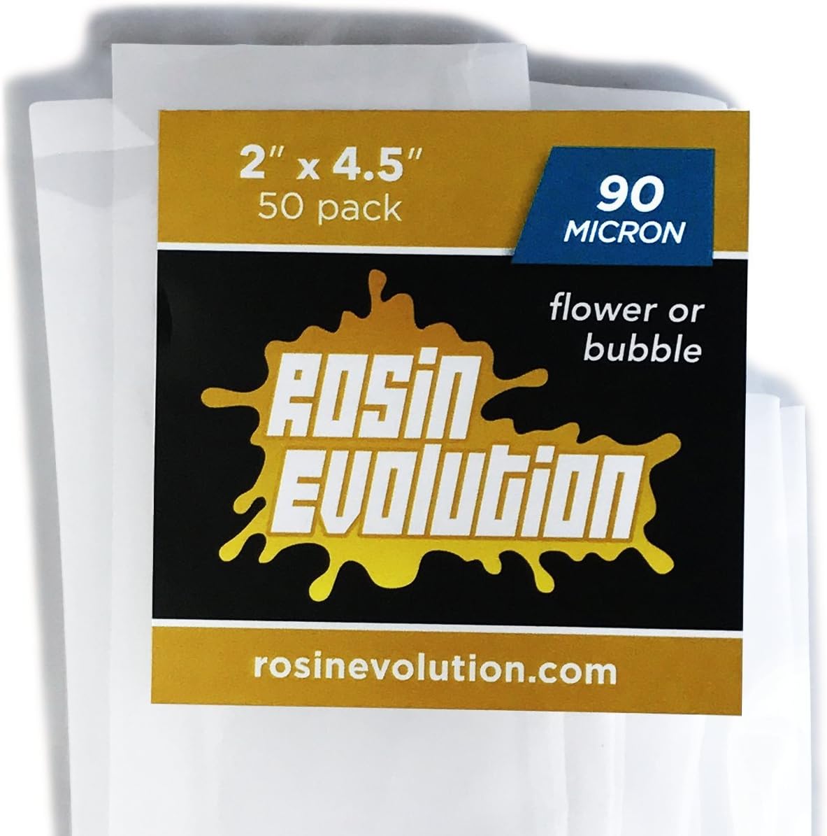 Rosin EvolutionPress Bags - 90 micron (2" x 4.5") - 50 pack