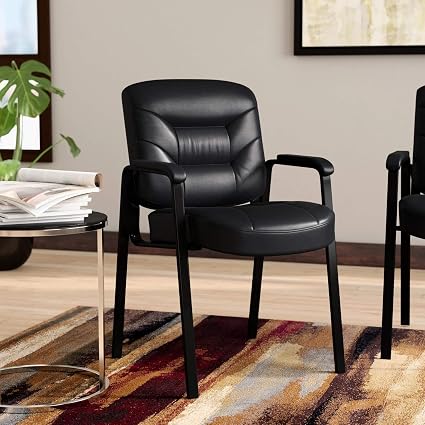 Amazon Com Bathford Leather Guest Chair Kitchen Dining