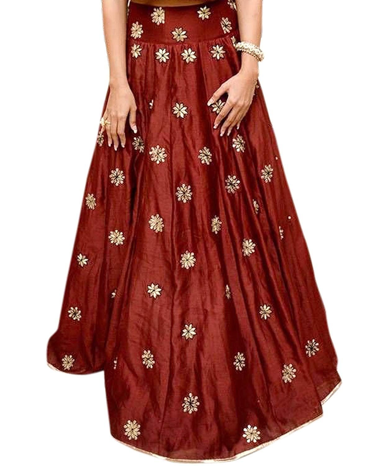 rudra zone satin women's semi stitched lehenga