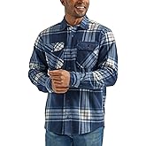Wrangler Authentics Mens Long Sleeve Heavyweight Fleece Shirt