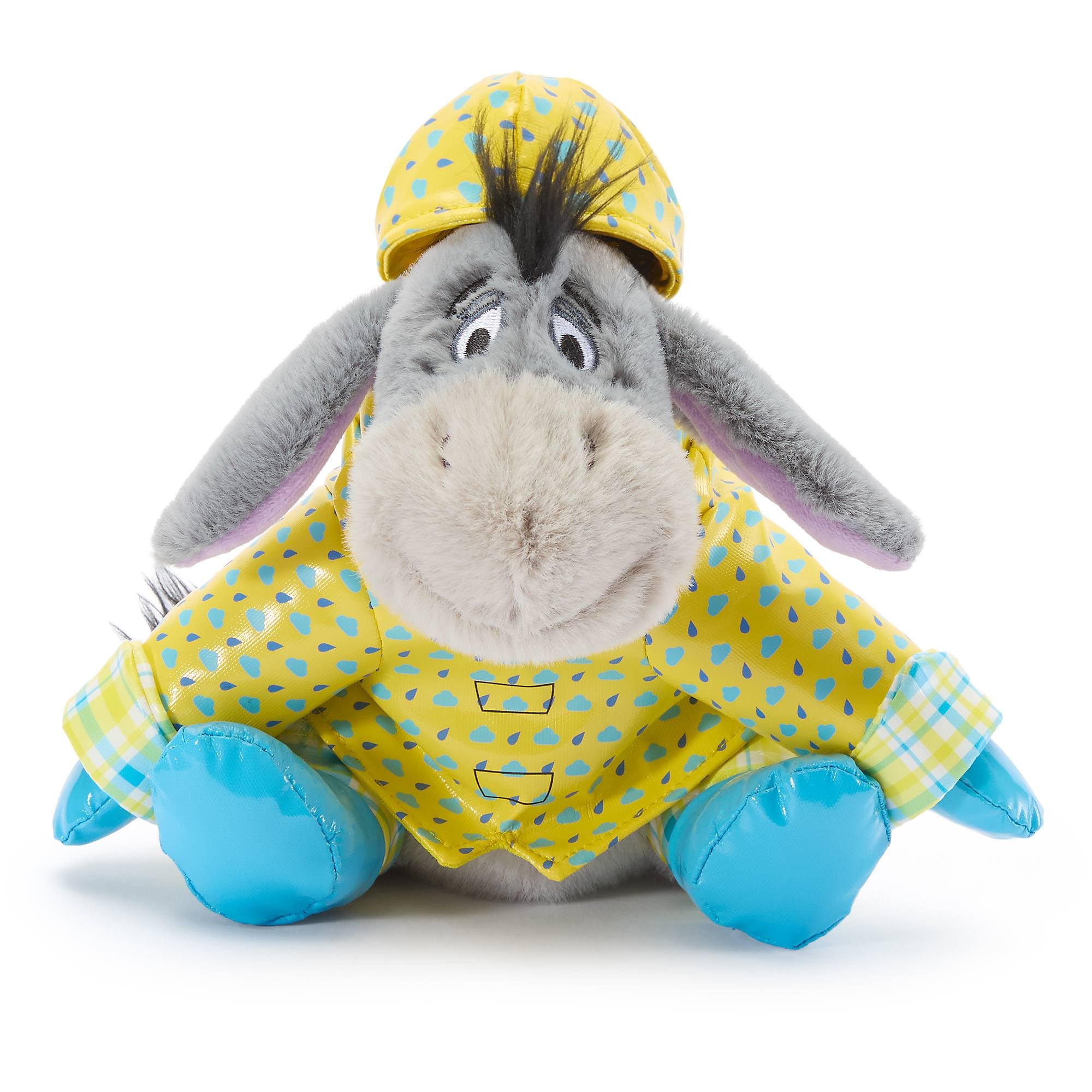 Disney Store Official Eeyore in Rainwear Plush – Winnie the Pooh – 7" Collectible Soft Toy with Jacket, Hood and Boots