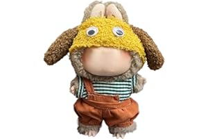 AUNVITO 17cm Doll Clothes Set,6.7 Inches Cute Doll Clothes Suitable for 17cm Dolls Accessories, Clothes for Dolls Outfit(NO Doll) (Yellow)