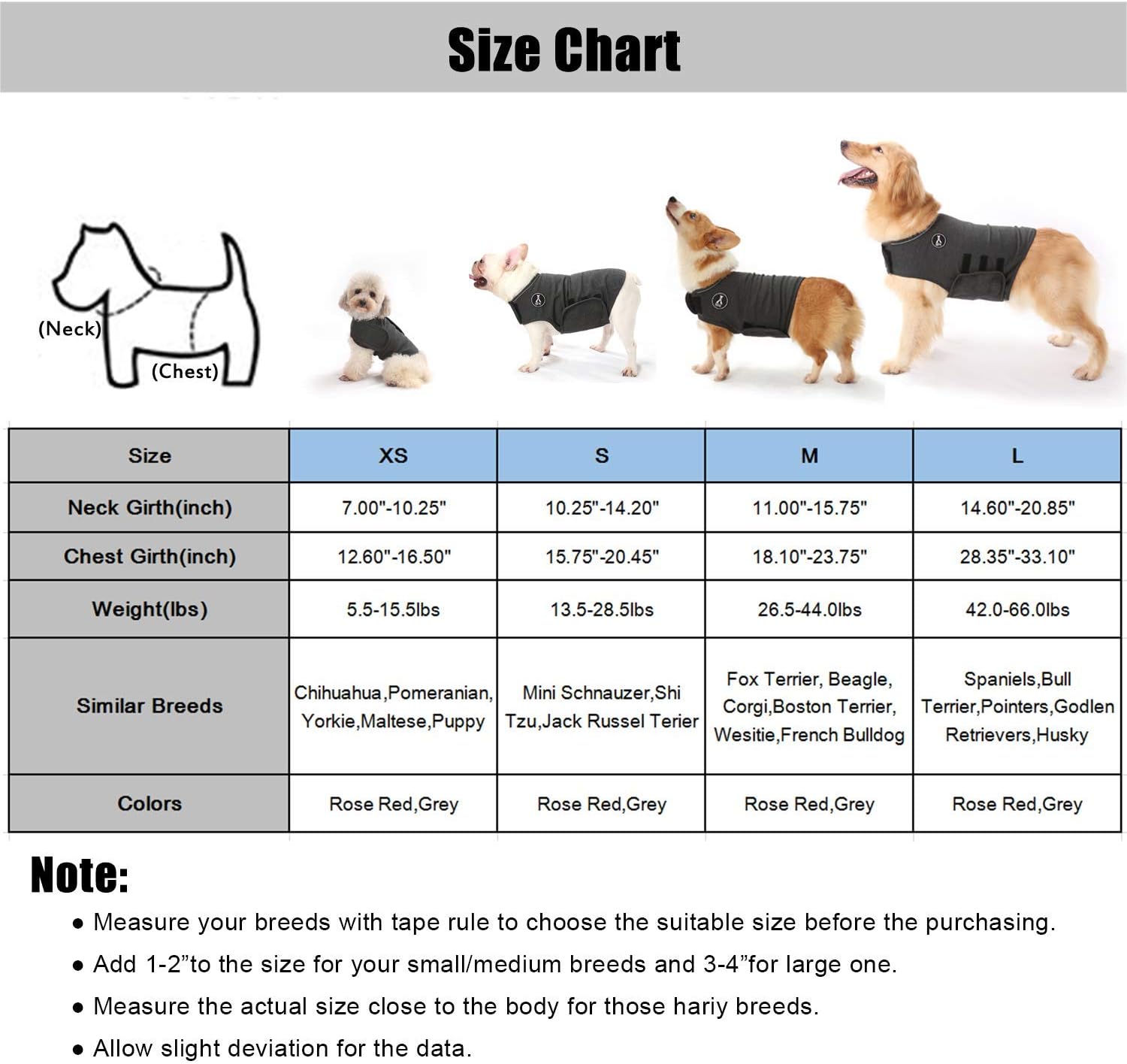 Dog Anxiety Relief Coat,Lightweight Wrap Anxiety Jacket Shirt for Anxious Pets Keep Calming Comfort(Grey,XS) - Image 3