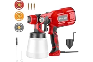MIGTORY Paint Sprayer, 700W HVLP Electric Spray Paint Gun, 4 Copper Nozzles & 3 Patterns, Easy to Spray, Paint Sprayers for Home Interior and Exterior, Furniture, Fence, Walls, DIY Works, Ceiling, Cabinets