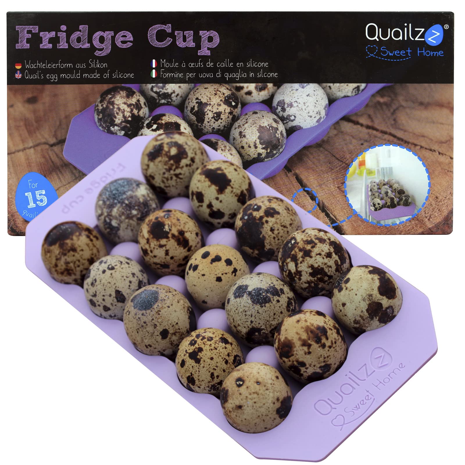 Fridge Cup Lavender Quailzz Quail Egg Bowl Egg Holder Fridge Silicone Washable Reusable