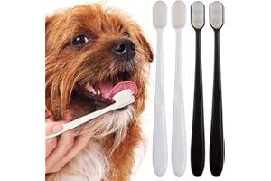 Dote on pet 4 Pack Super Soft Dog Toothbrush for Small to Large Dogs Tooth Brushing Designed for Cat Dog Teeth Cleaning & Protecting Pet Dental Convenient Care Puppy Tooth Brush Kit
