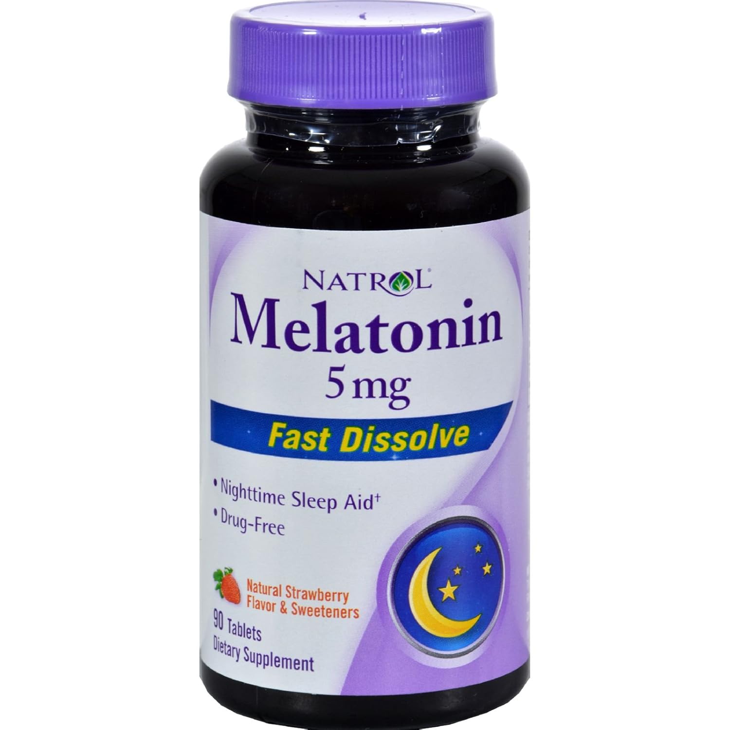 Amazon.com: Natrol Fast Dissolve Melatonin 5 mg Tablets, Strawberry 90 ea (Pack of 12): Health & Personal Care