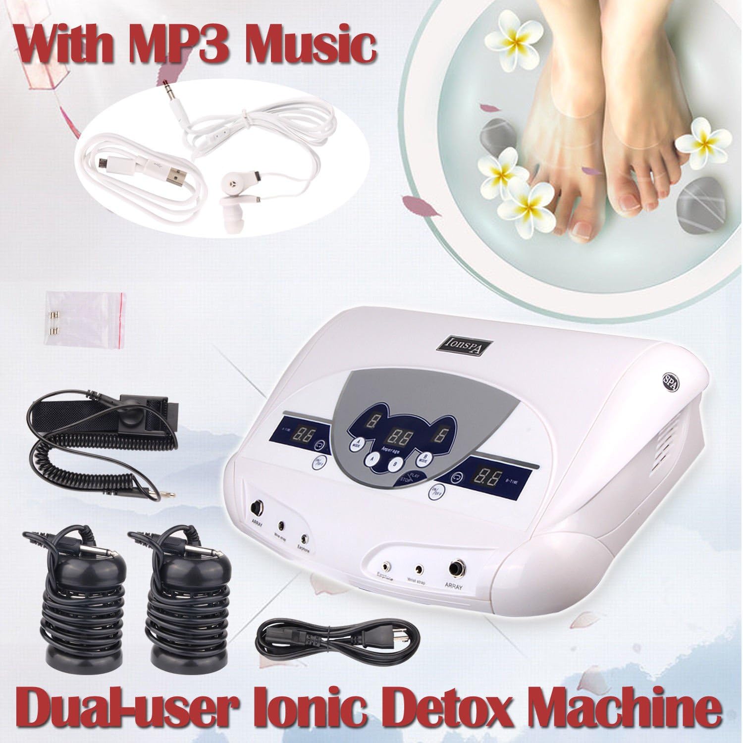 Zen Living Ionic Detox Foot Bath Professional Spa Cleanse System With MP3 by ZEN LIVING IONICS
