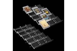 2 Pack Acrylic Card Sorting Tray 15 Slot Trading Card Organizer Tray Game Card Sorter Sports Card Sorting Tray Playing Card D