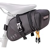 Colefunmit Bike Seat Bag, Water-resistant Bicycle Saddle Bag with Reflective Strap, Expandable Capacity Cycling Under Seat Pouch 1.5-2 L, Bike Seat Pack for Mountain Road Bikes and Commuters