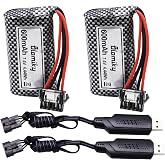 Blomiky 7.4V 600mAh Li-ion SM-5P Plug Battery Suitable for R108 R308Mini 2101 TX2P1 Remote Control RC Boat / R308Mini Battery