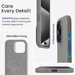ORNARTO Compatible with iPhone 15 Pro Max Case