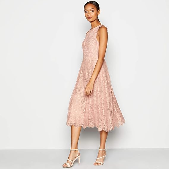 light pink lace dress womens