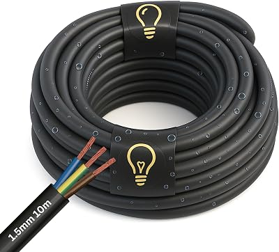 SHPELEC H05RR-F 3 Core Rubber Cable 1.0/1.5/2.5mm² 10m Indoor Outdoor