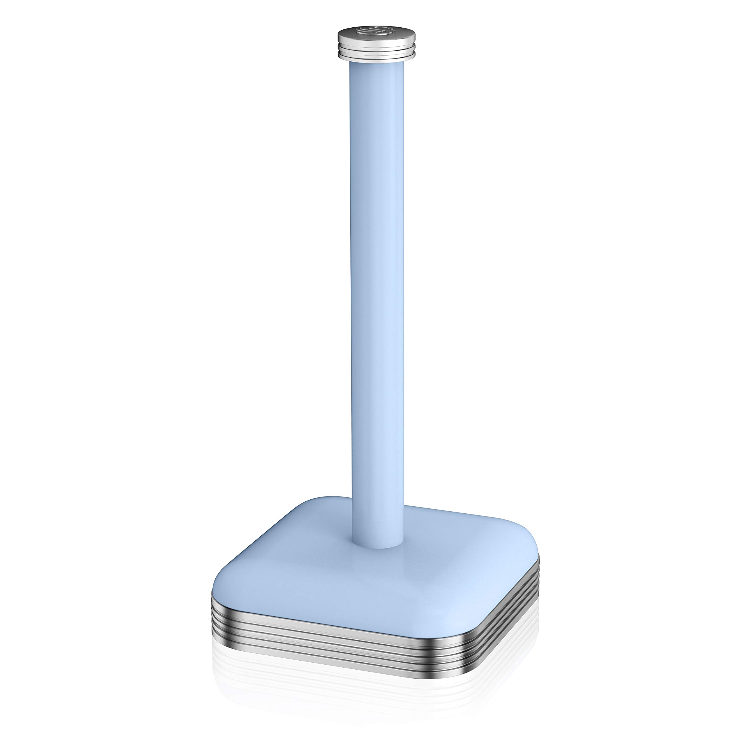 Swan SWKA1040BLN Retro Kitchen Roll Holder with Steel Weighted Base, 32cm, Blue