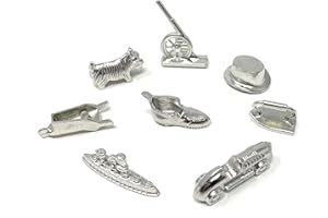 Valchemist Replacement Metal Game Pieces for Monopoly Pieces Set of 8 Tokens