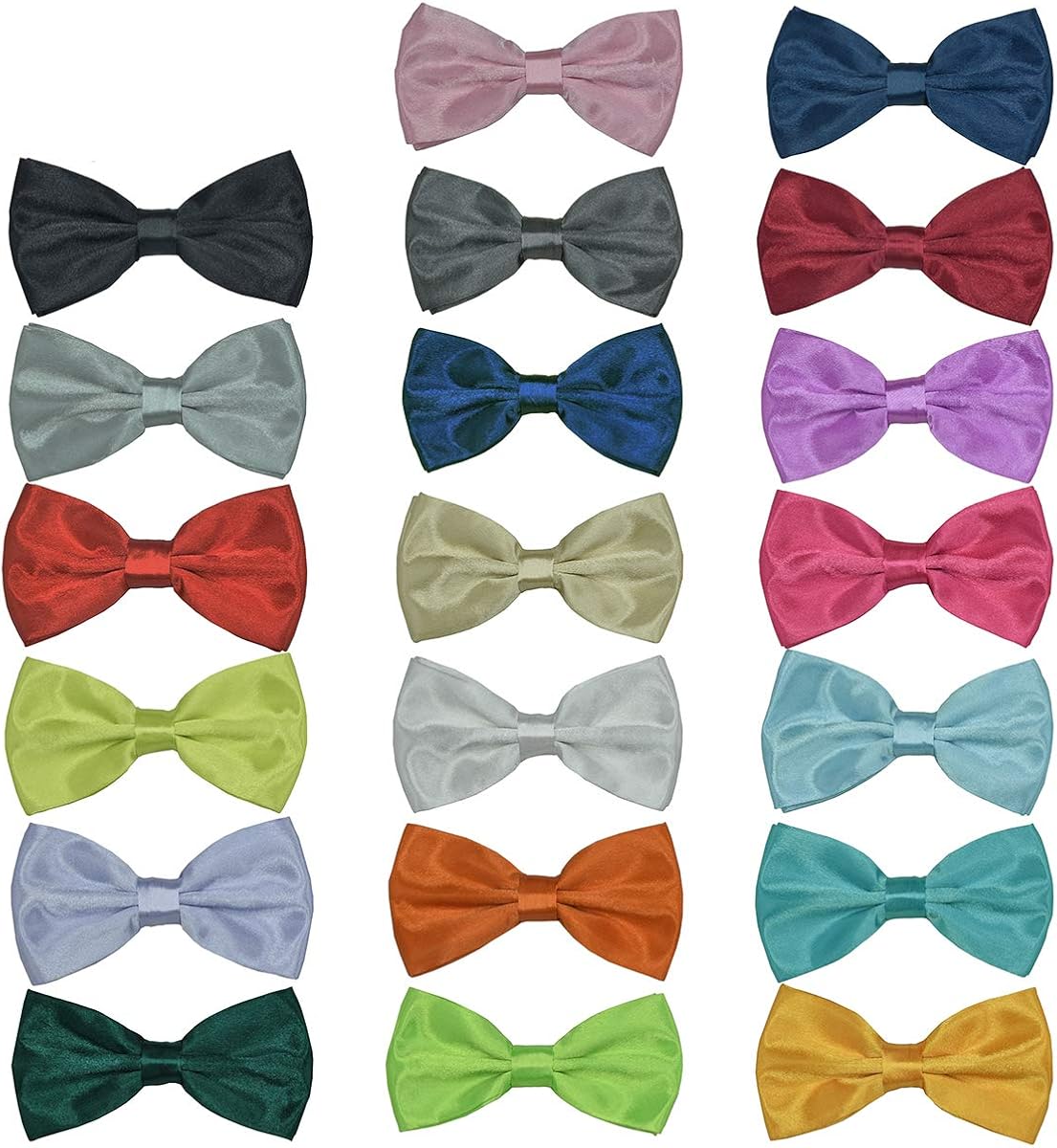 Men's Bow Ties Adjustable Pretied bowties for Boys Man 20 Packs