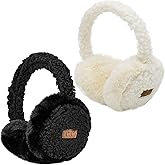 Funky Junque Women’s Winter Earmuffs - Sherpa & Suede