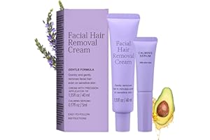 Luuma Facial Hair Removal Cream for Women, Painless & Flawless Face Hair Remover, Long-Lasting Depilatory Cream for All Skin Types (1)