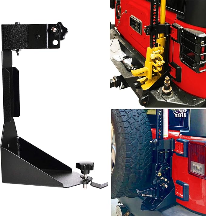OMOTOR OffRoad Tailgate HiLift Jack Mount Bracket fit for Jeep Wrangler JK 2007 2008 2009 2010