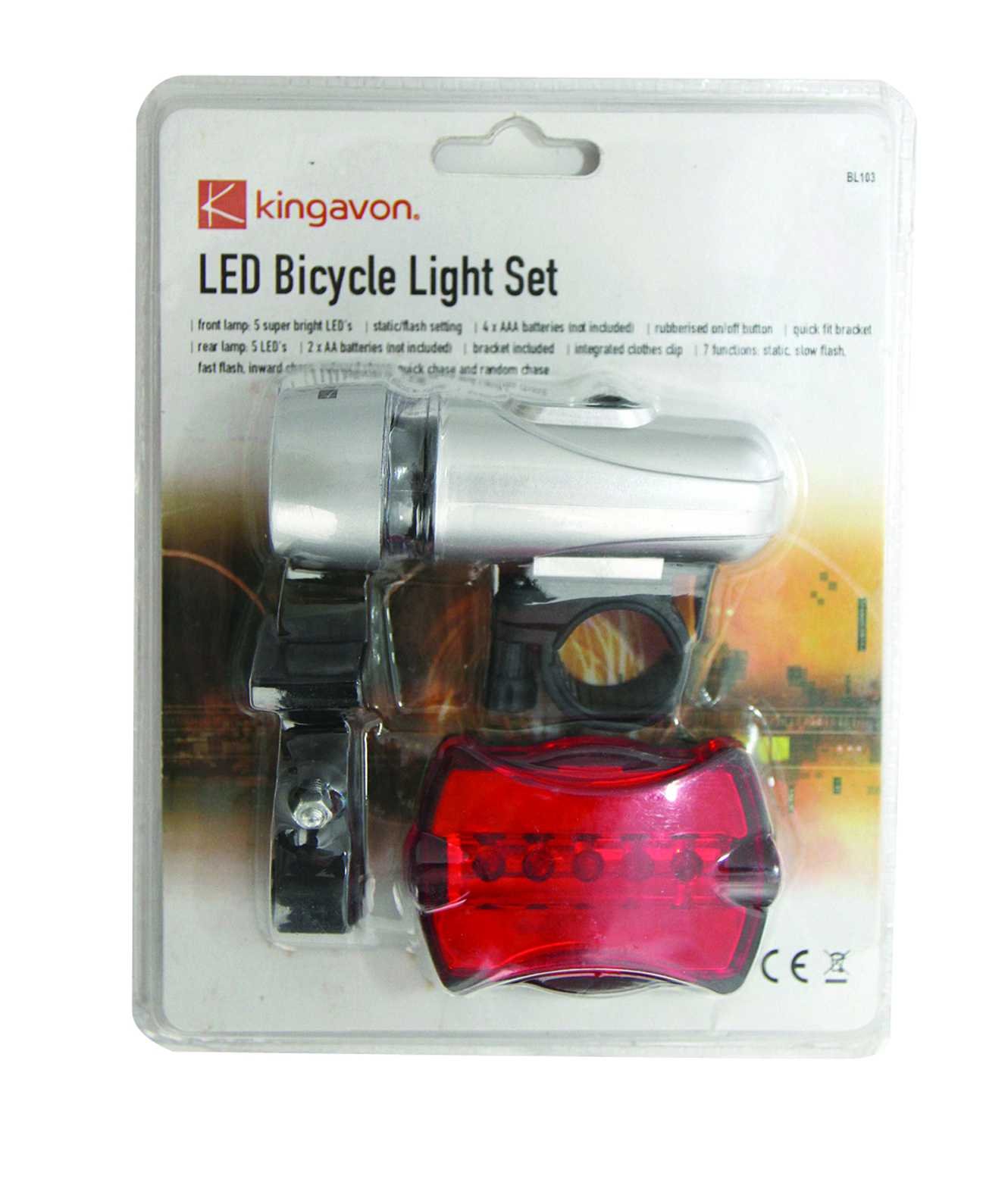 Kingavon BB-BL103 LED Bicycle Light Set