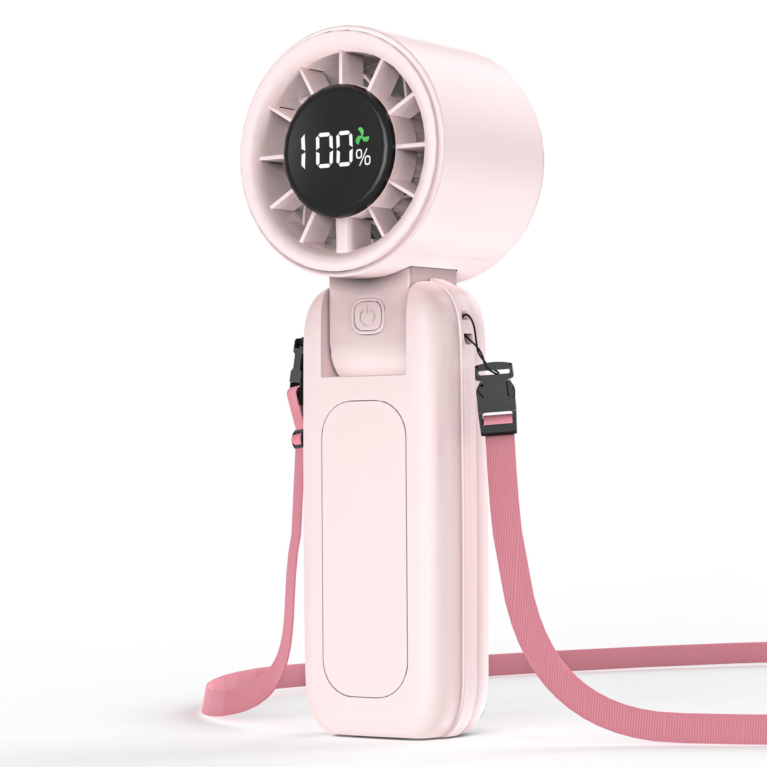 Photo 1 of 4 in 1 Portable Handheld Turbo Fan, 9000RPM High-Speed Mini, 180° Foldable, 1-100 Speeds, Up to 15H Use, 5000mAh Battery, Powerful Personal Cooling, Hand Held Fan for Travel, Indoor & Outdoor
