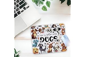 1 Pcs Cute Dog Non-Slip Rubber Mouse Pad for Home Office Desk Workspace Game Surface Wireless Mice PC Gamers Laptop Desktop