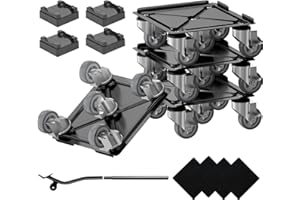 MULVINNIE Furniture Lift Mover Tool Set - Furniture Dolly with 5 Heavy-Duty 360-Degree Swivel Universal Wheels and 2 Brakes - Ideal for Moving Carts, Appliances, Equipment, Piano - Max Up for:1000LB (L)