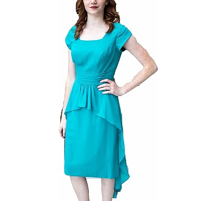 Venus Bridal Kyleena Chiffon Hi-Lo Peplum Short Jamaica | Ubuy