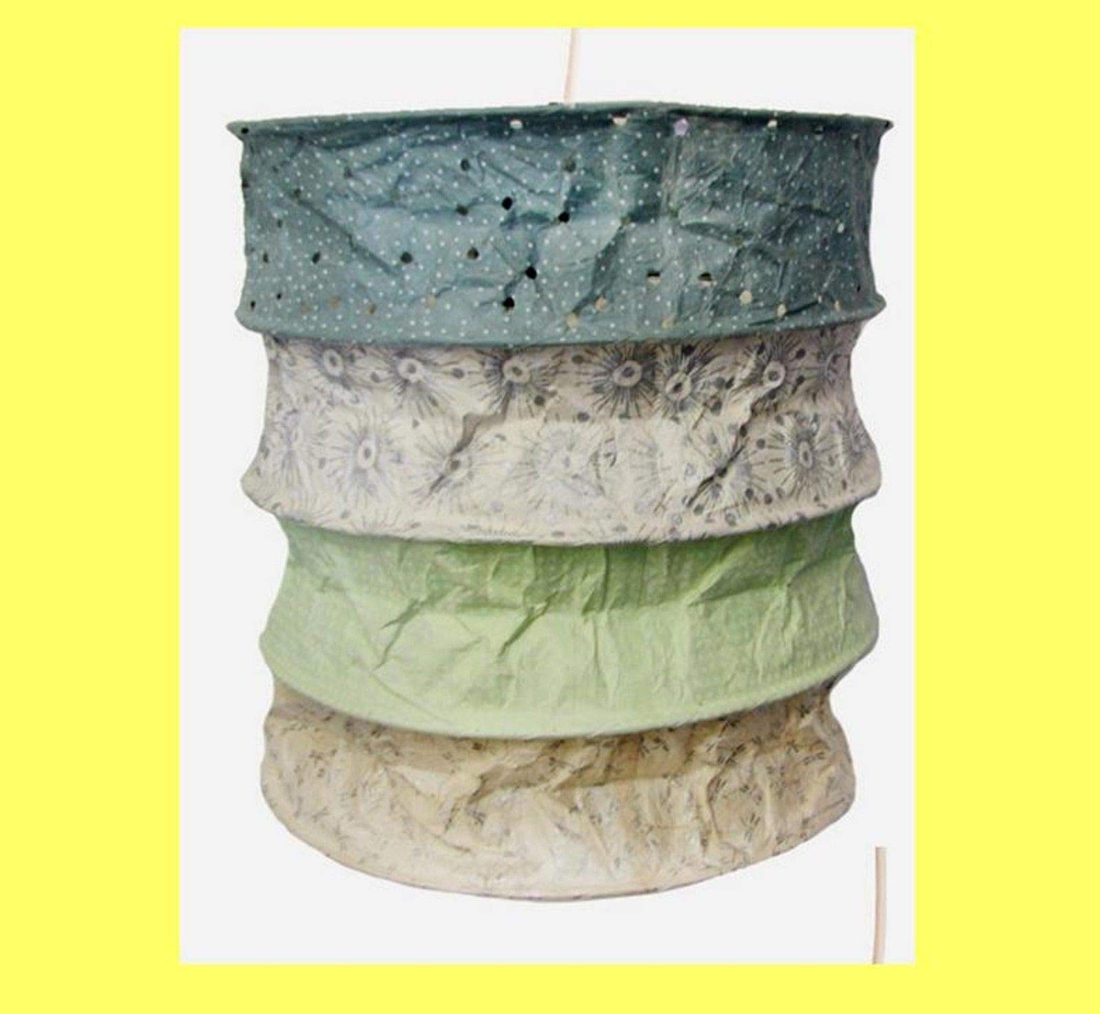 Lokta Beautiful lampshade made from handmade paper patchwork Skagen.