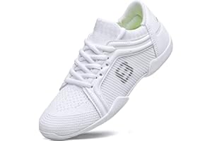 TUOTOM White Cheer Shoes for Girls Youth Cheerleading Shoes Gymnastics Hip Hop Dance Sneakers Tumbling Tennis