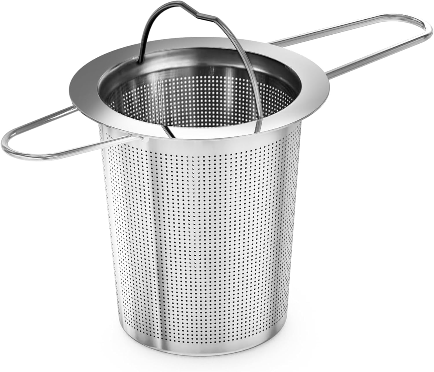 HiTeax 304 Stainless Steel Tea Infuser for Perfect Steeping and Brewing. Fine Mesh Rust Proof Tea Strainers for Loose Tea with Sturdy Folding Handles. Loose Leaf Tea Infuser Dishwasher Safe